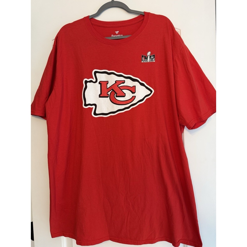 Kansas City Chiefs Travis Kelce T-Shirt Red, Men's 2XL, Super Bowl LVII Fanantic